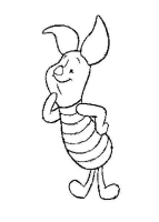 A coloring page of winnie the pooh - piglet